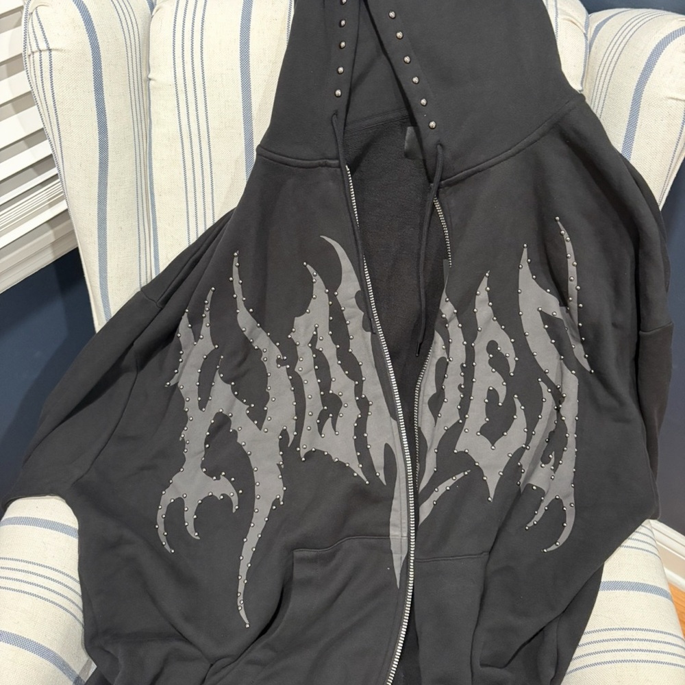 Darc Sport Black Hoodie Jacket with Silver Accents